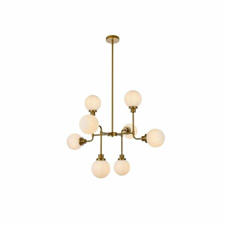 CLING Hanson 8 Lights Pendant In Brass with Frosted Shade CL2960210